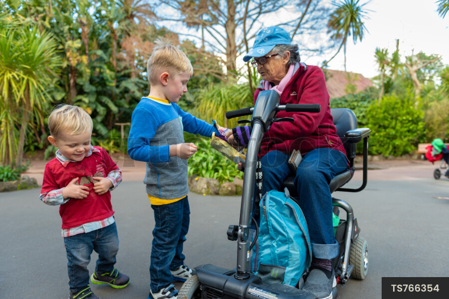 Grandmother and Grandkids at Park