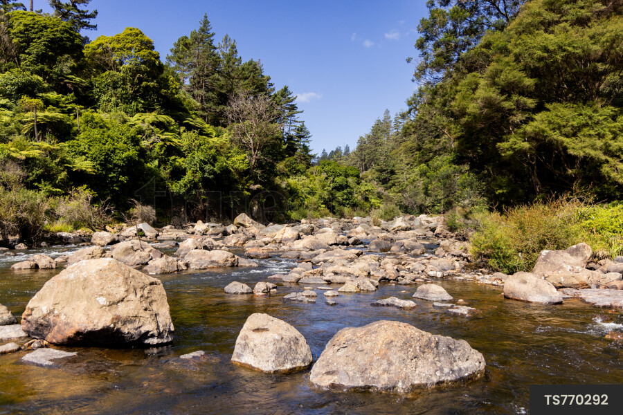 Rocks in river