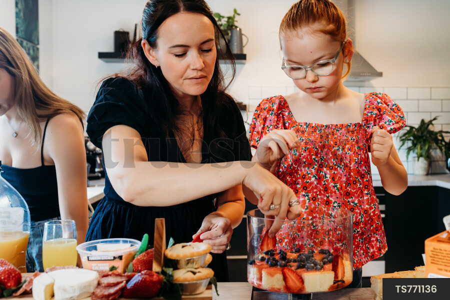 Family Fun Making Trifle