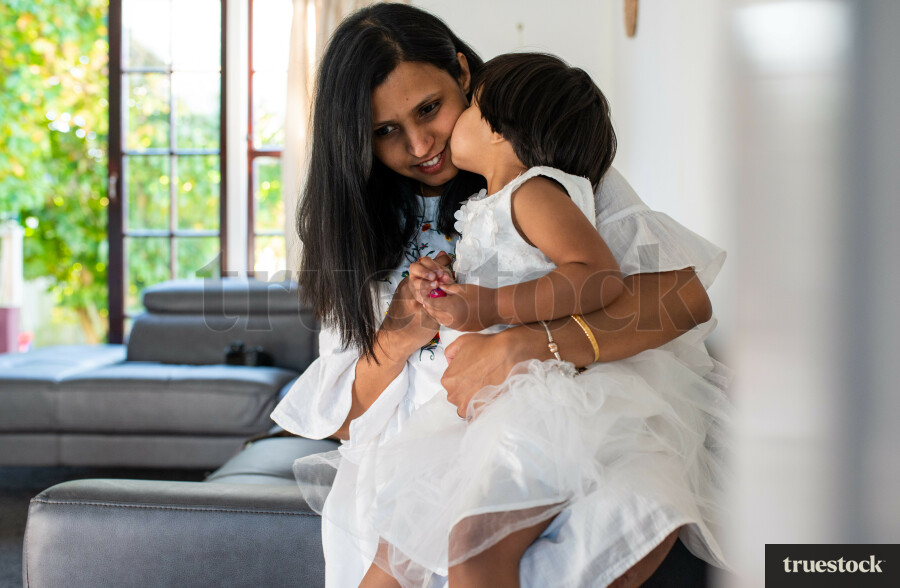 Mother and Daughter at Home