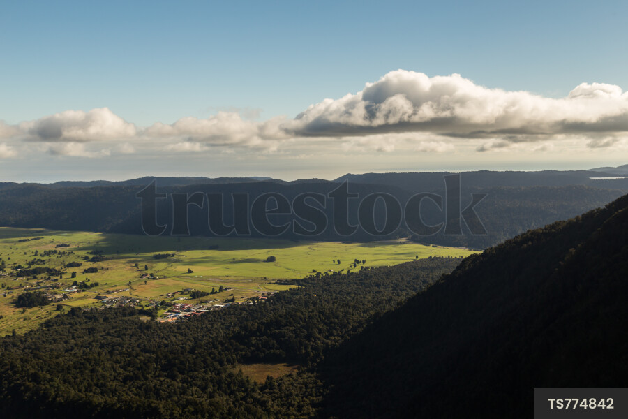 Clouds above landscape at Aoraki Mount Cook