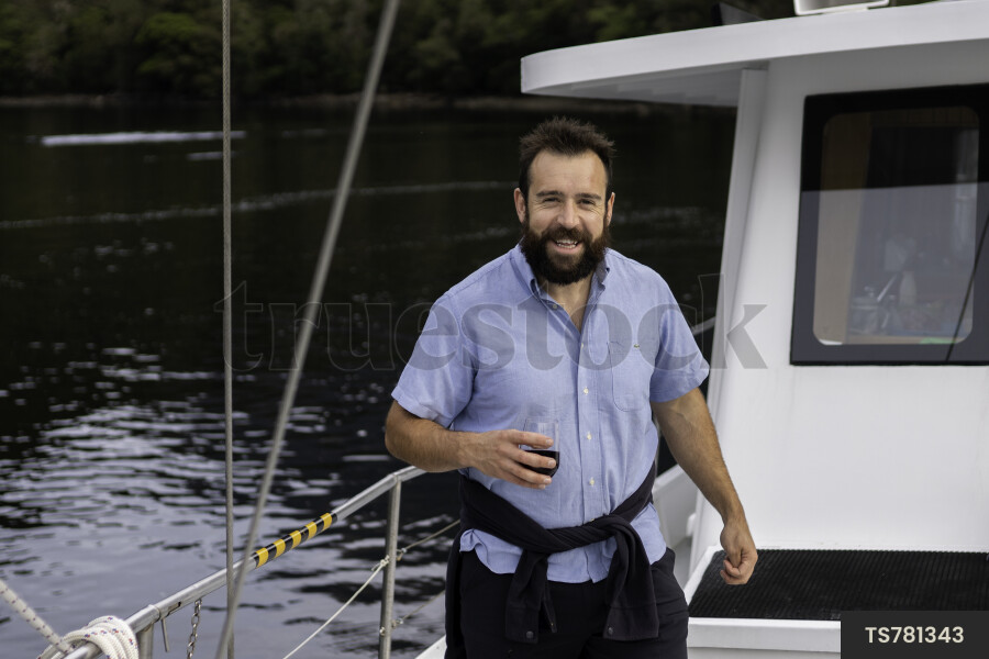 Tourists Enjoying Wine on a Boat