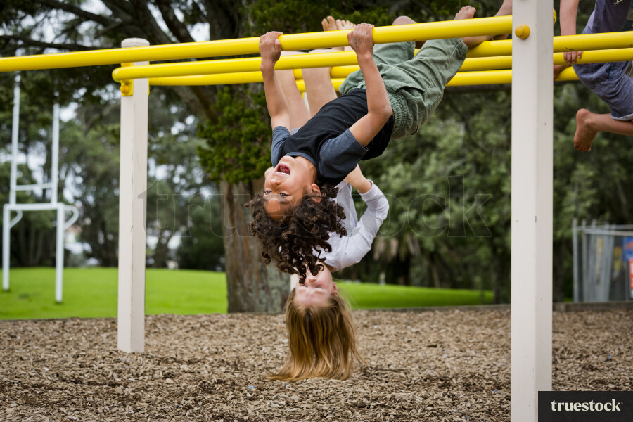 Child playing at playground