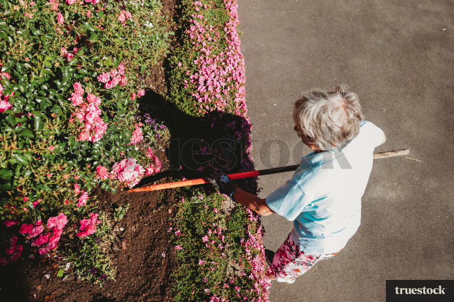 Elderly Lady Gardening
