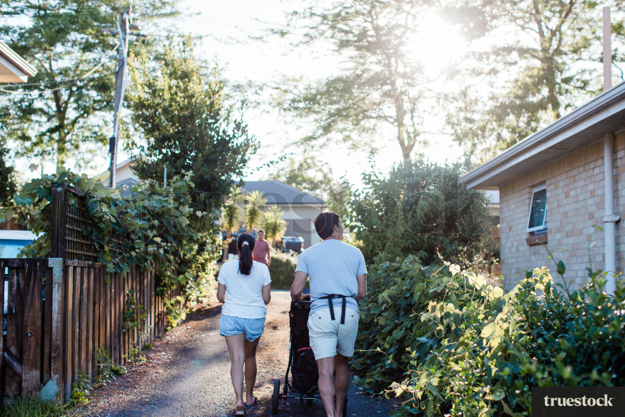 Family walking together