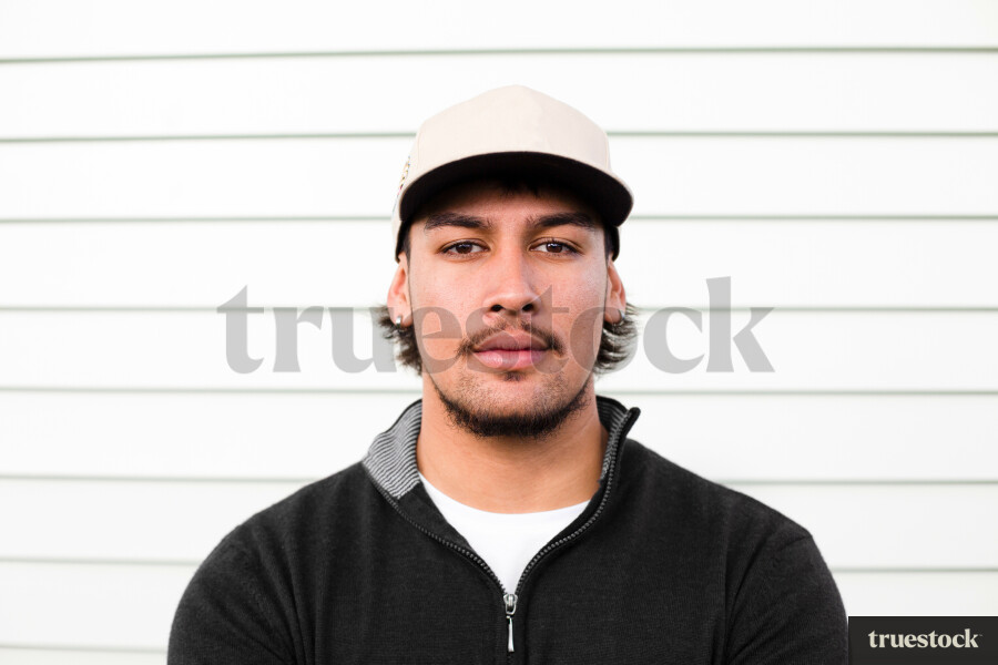 Māori Guy on a Plain Background