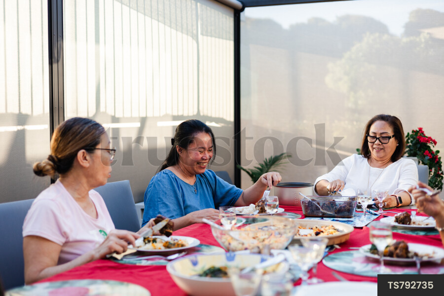 Women Having Dinner