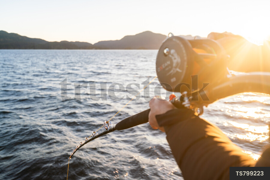 Man fishing on boat
