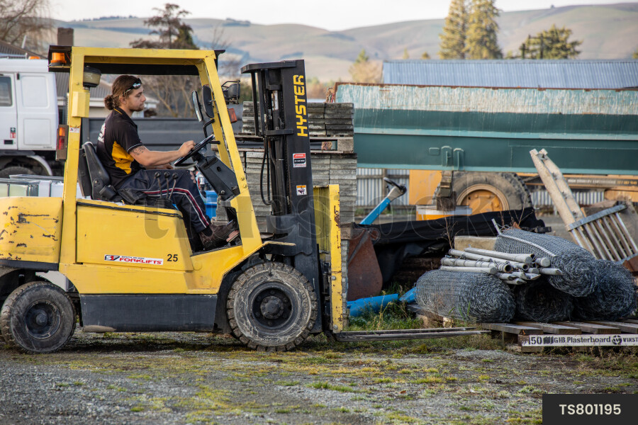 Forklift on Construction Site