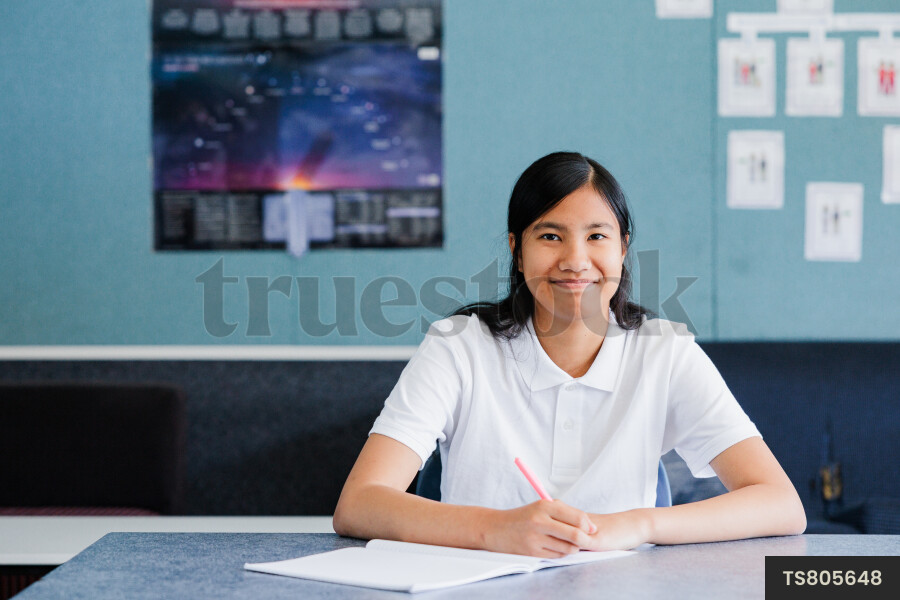 Girl at Desk
