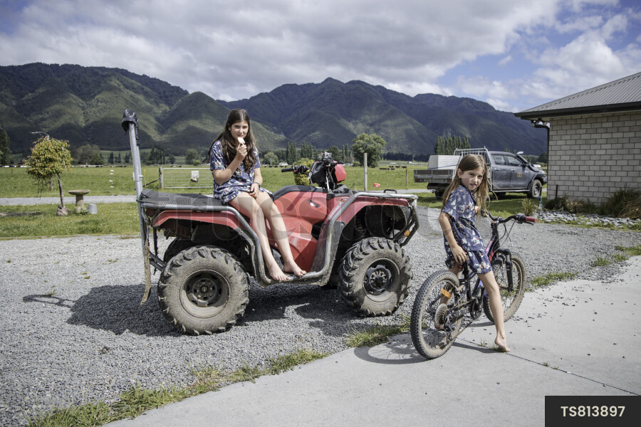 Young Girl on Quad Bike