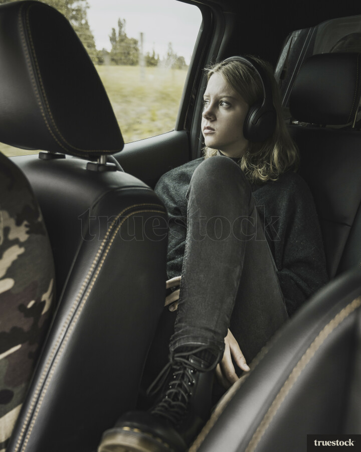 Girl Travelling in Car