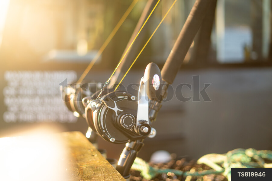 Fishing rods on boat