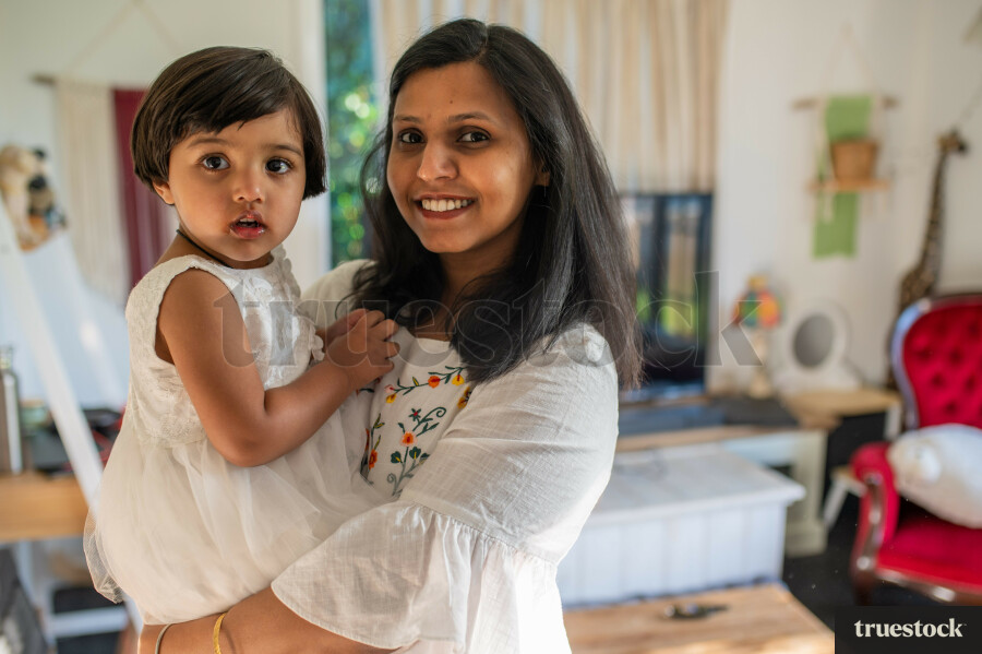 Mother and Daughter at Home