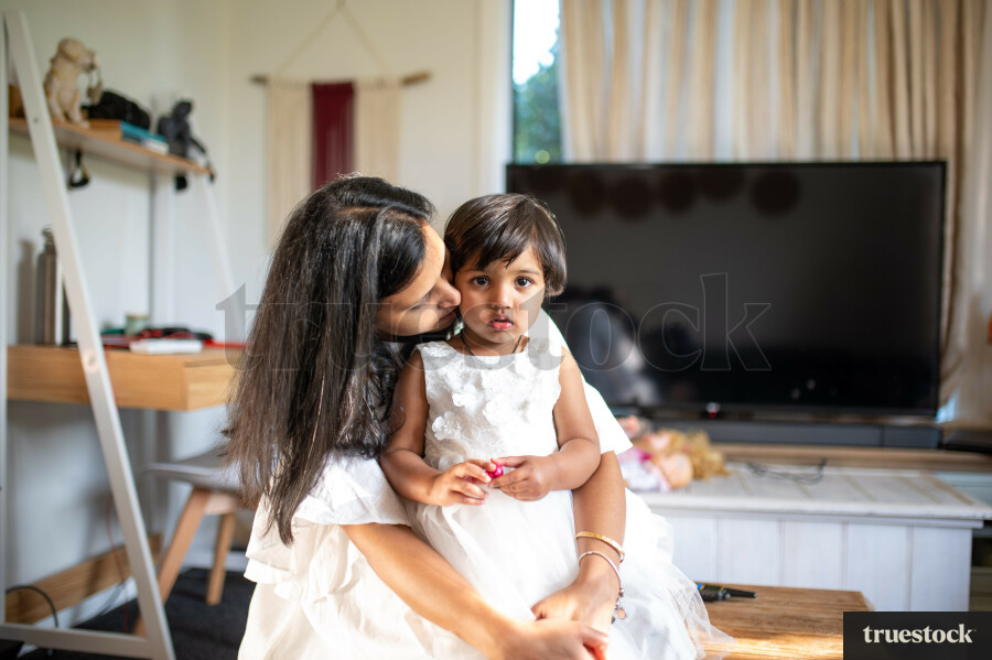 Mother and Daughter at Home