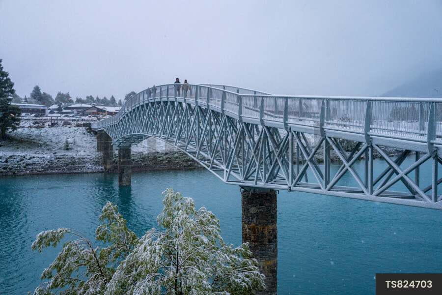 Maclaren Footbridge and Lake Tekapo