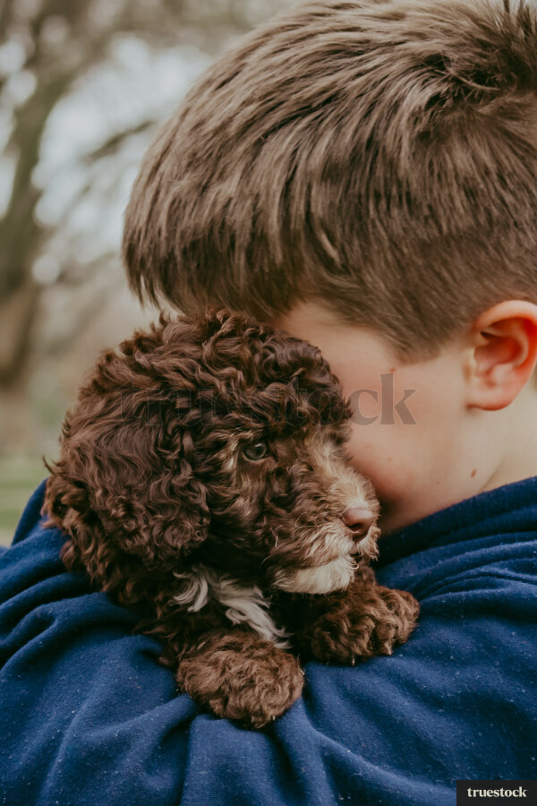 Boy with his Puppy