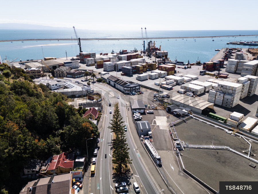 Aerial view of Nelson Port