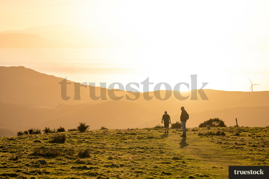 Sunset over the mountain