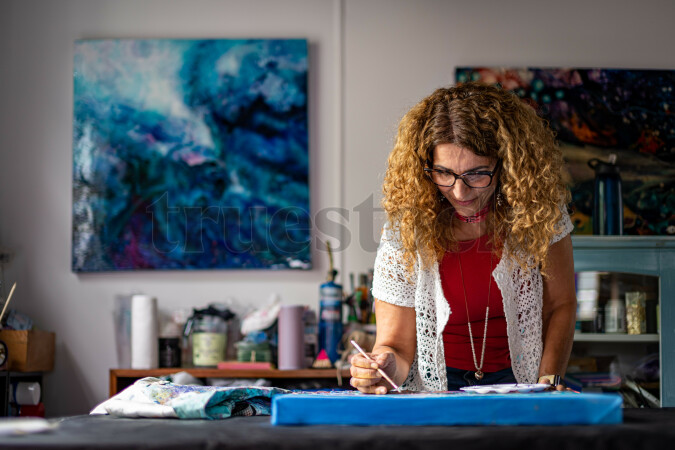 Woman painting