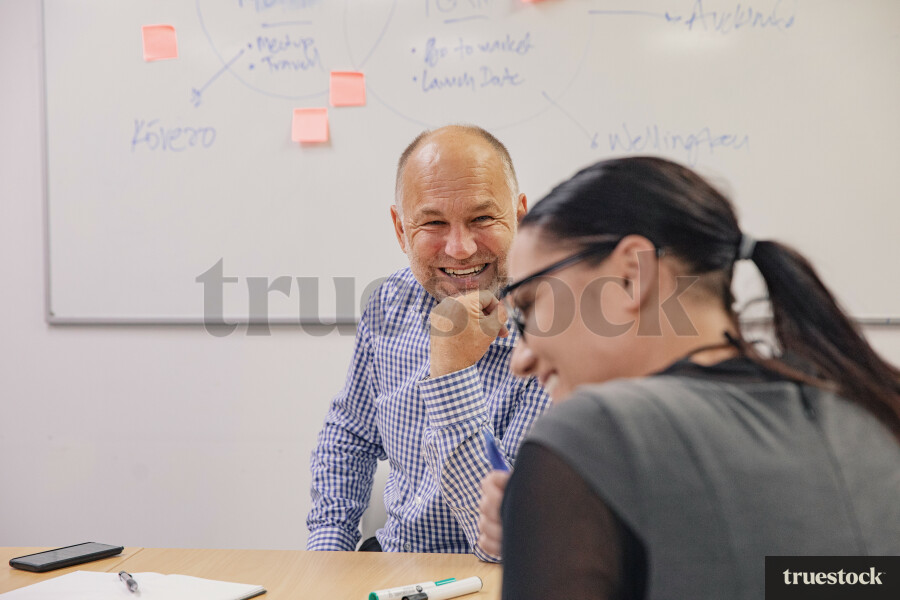 Working together in an office space