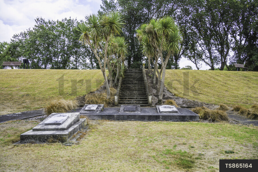Steps at cemetery in Foxton