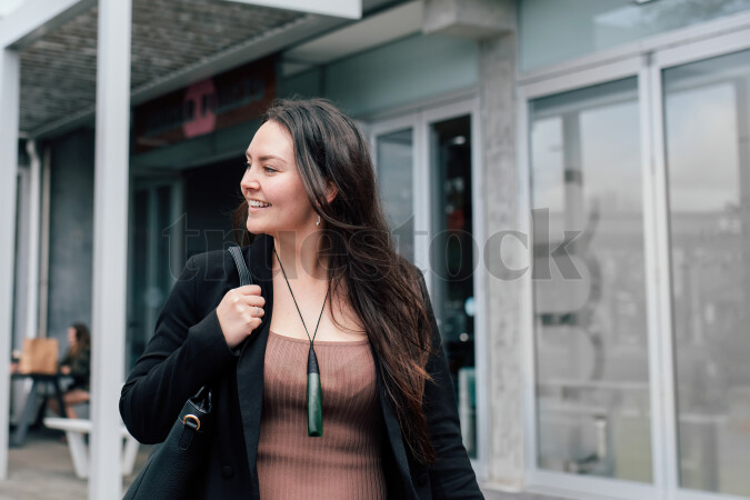 Woman Walking Home from Work