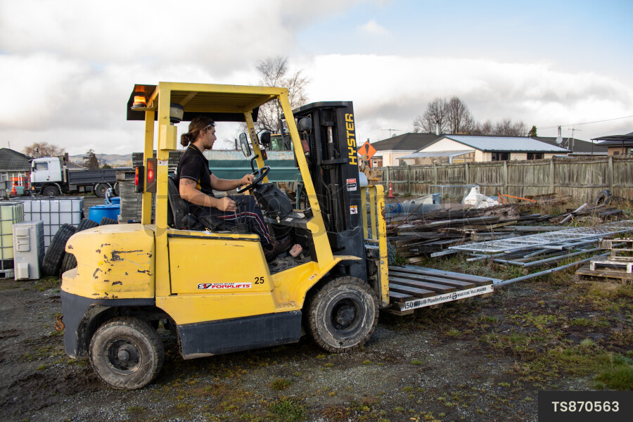 Forklift on Construction Site