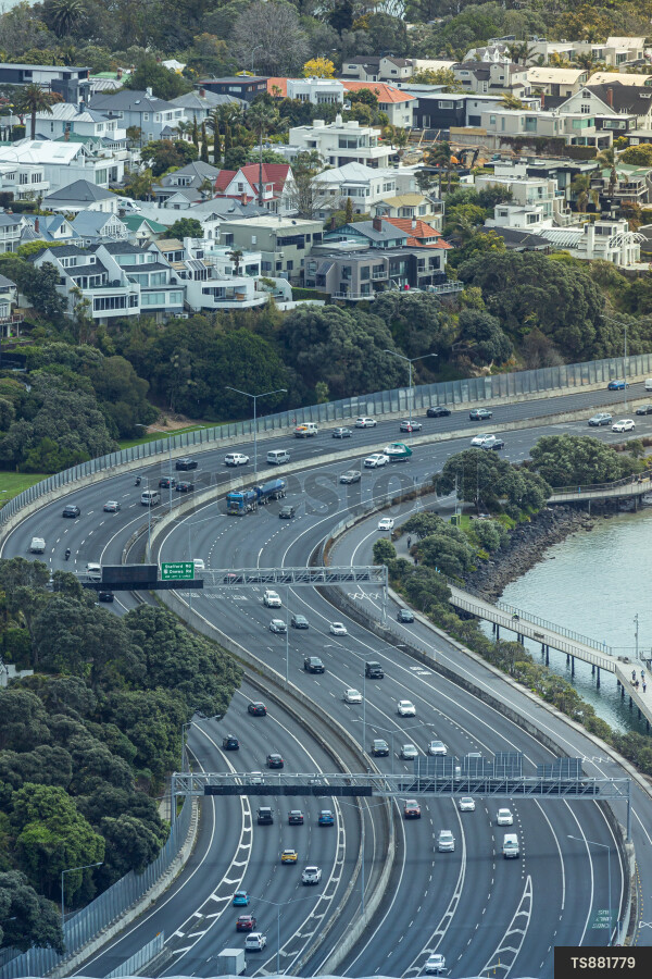 Cars on Auckland Motorway