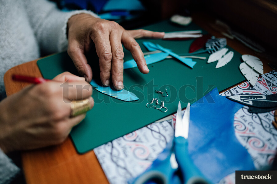 Lady doing Arts and Crafts
