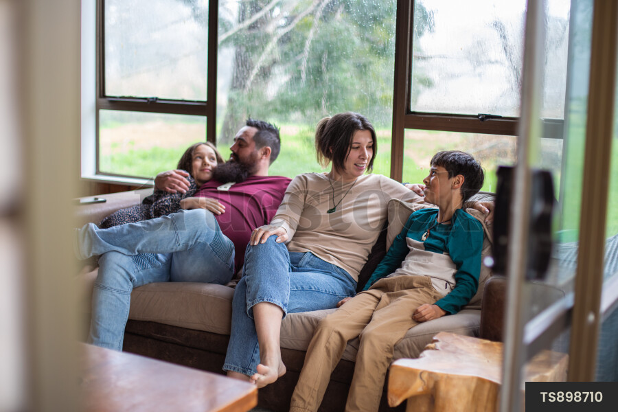 Family on Couch