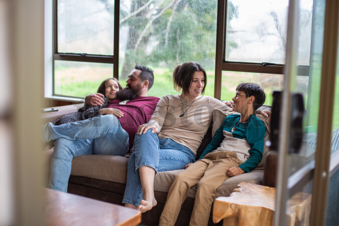 Family on Couch