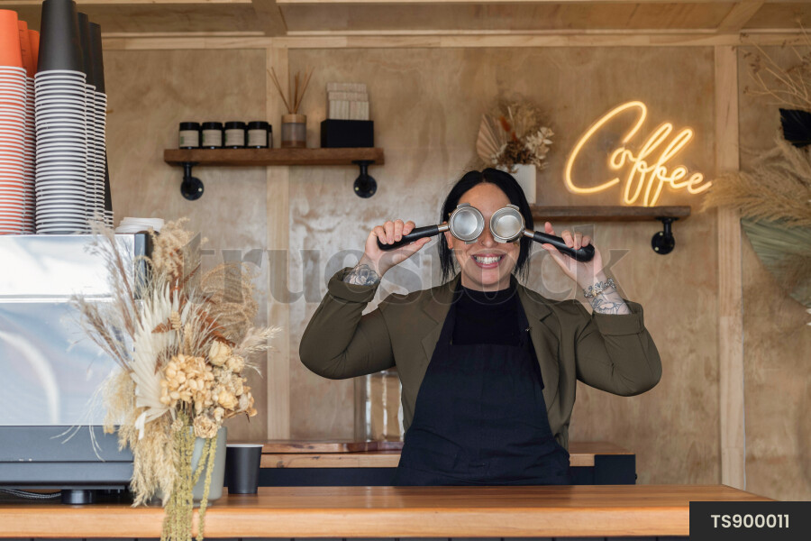 Portrait of Barista At Work