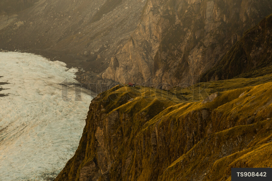 Chancellor Hut and Fox Glacier