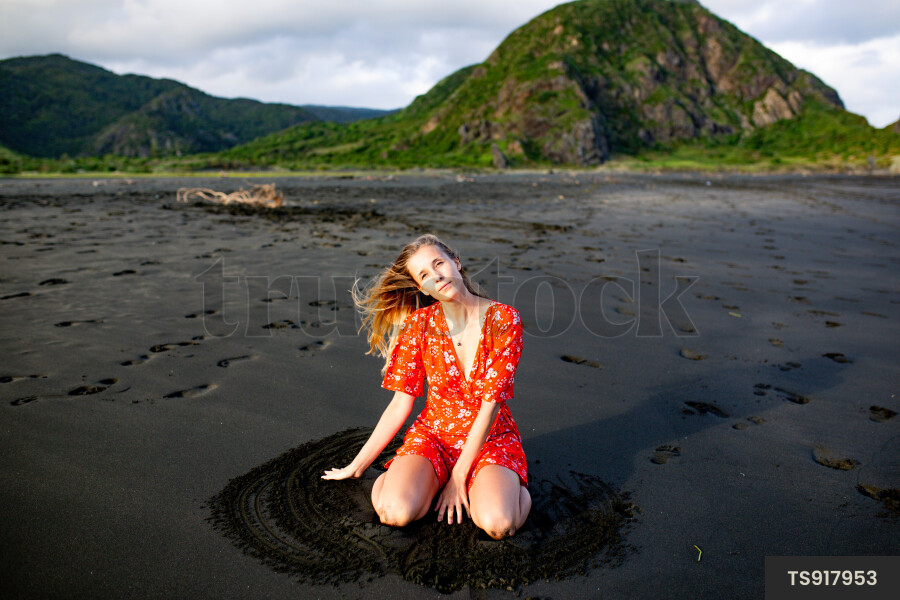 Woman on beach