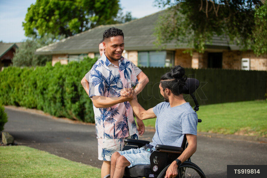 Friends shaking hands