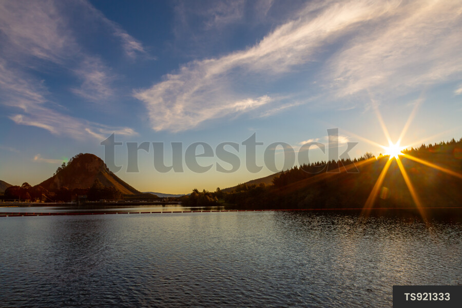 Sunset over Atiamuri Dam