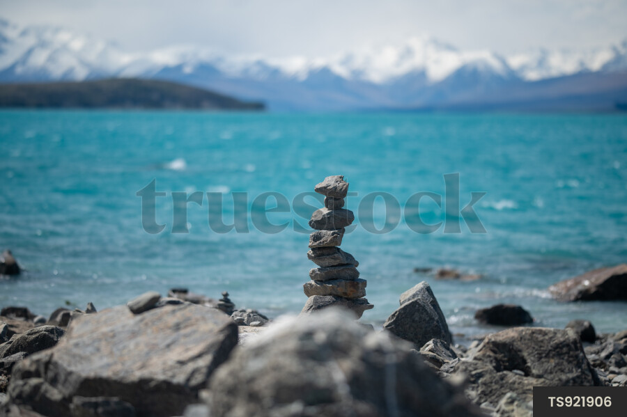 Cairn by Lake Tekapo