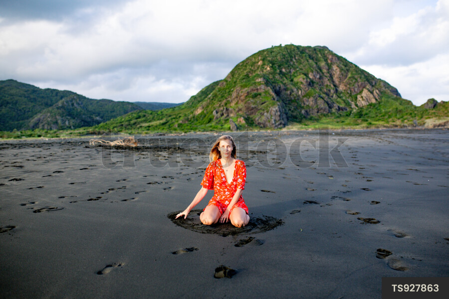 Woman on beach