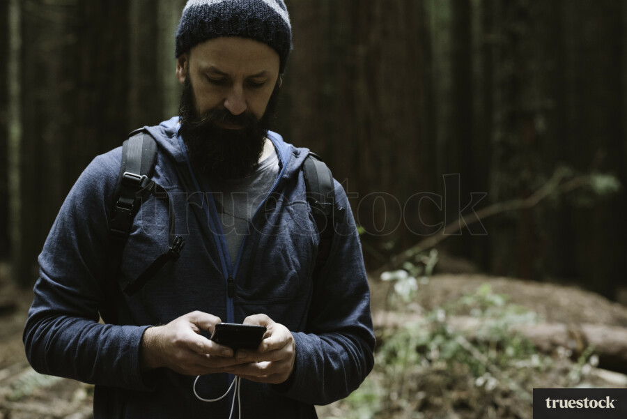 Man in the Rotorua Redwood Forest