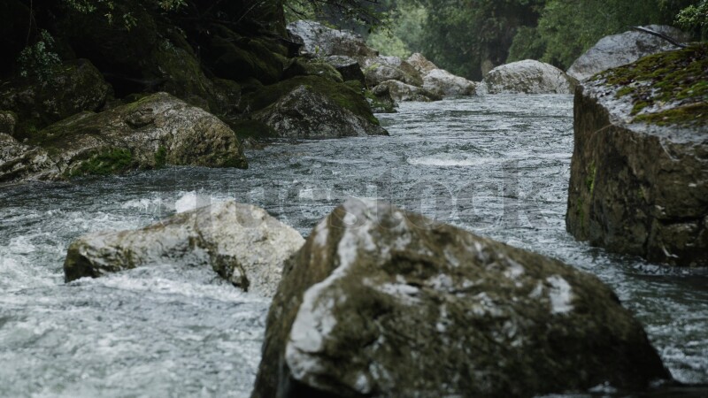 Rocks in river