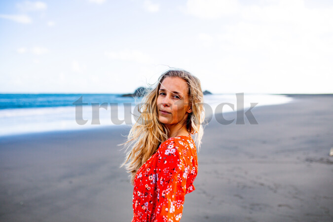 Woman on beach