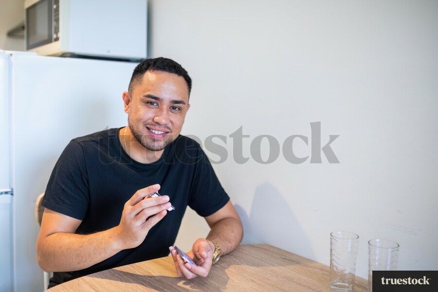 Portrait of Man Shuffling Cards