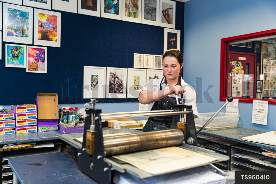 Young Girl in Art Class