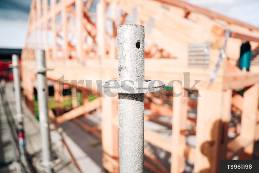 Scaffolding at construction site