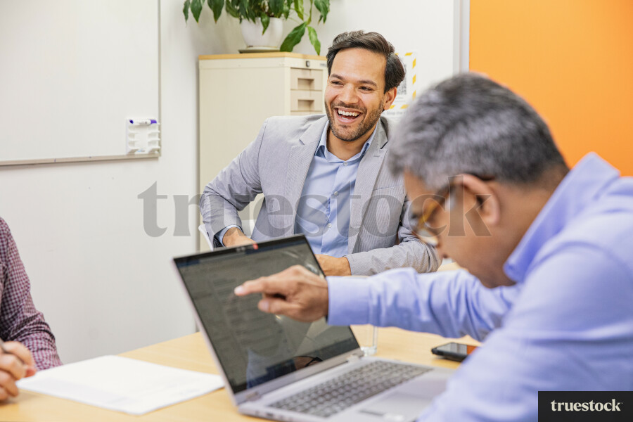 Working together in an office space