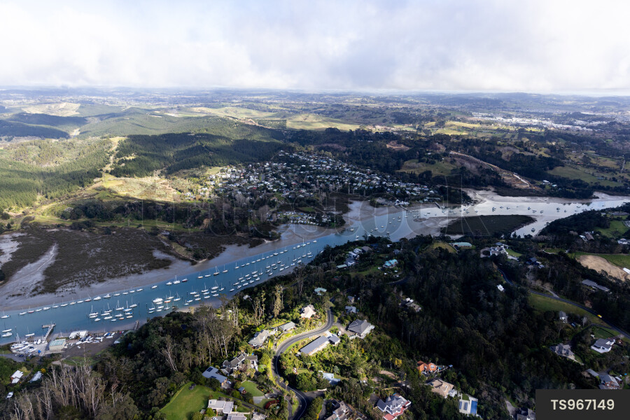 Aerial view of Kaipara Harbour