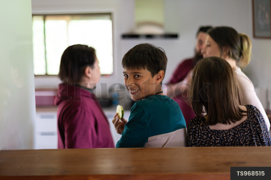 Family in Kitchen