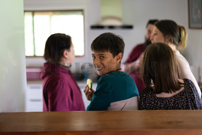 Family in Kitchen