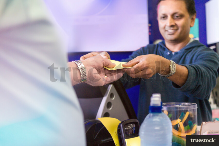 Indian Dairy business owner at local shop